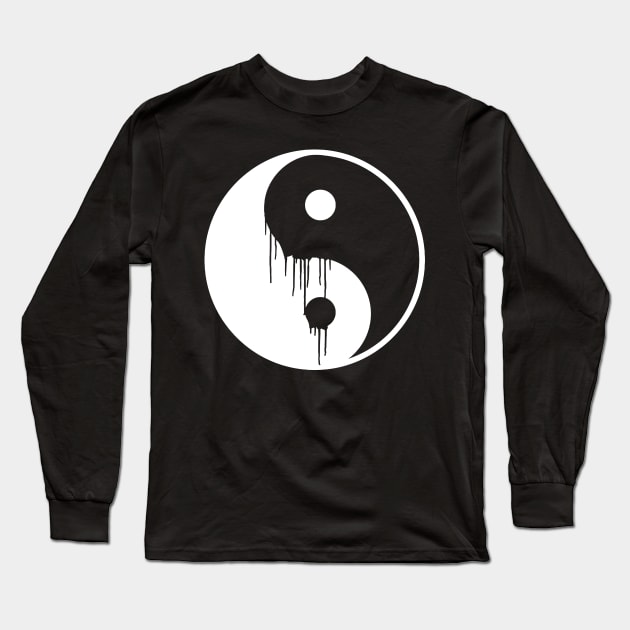 Yin And Yang Bleeding Long Sleeve T-Shirt by Mariteas